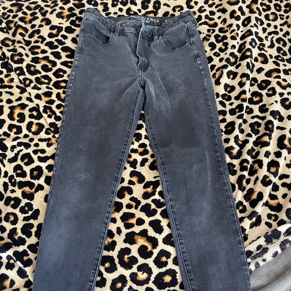 faded black high rise jeans !
